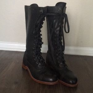 Wolverine 1000 Mile Leather Lace Up Black Boots